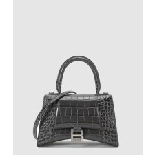발렌시아가 아워글래스 스몰 크로커다일 엠보싱 핸드백 593546