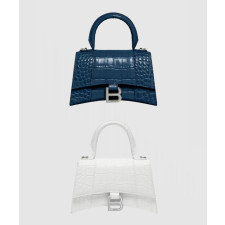 발렌시아가 아워글래스 XS 크로커 엠보싱 탑 핸드백 592833