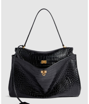 발렌시아가 로데오 라지 크로커다일 엠보싱 핸드백 789744