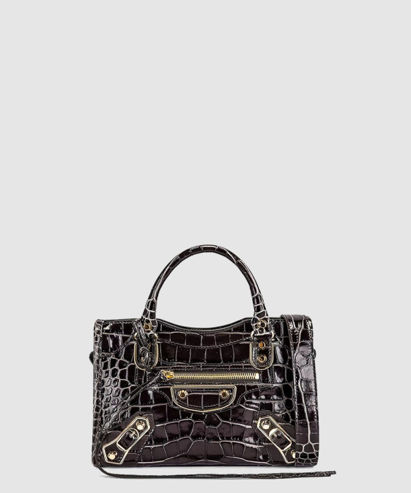 발렌시아가 메탈릭 엣지 미니 시티 토트백 390160