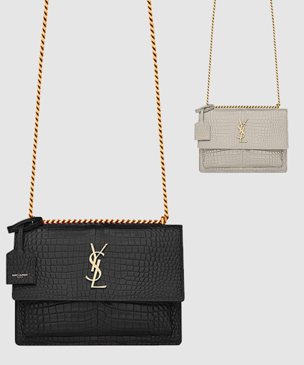 생로랑 모노그램 선셋 크로커 미디움 442906