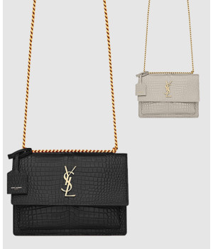 생로랑 모노그램 선셋 크로커 미디움 442906