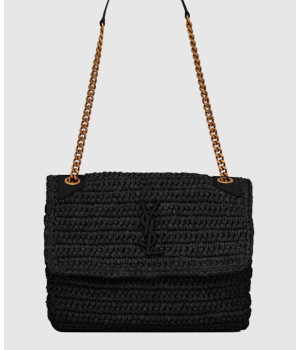 생로랑 라피아 니키 미디움 숄더백 633187