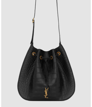 생로랑 크로커 파리 7 라지 플랫 호보 숄더백 697941