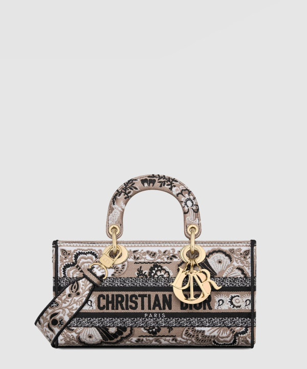 디올 레이디 디조이백 버터플라이 반다나 베이지 멀티컬러 M0540