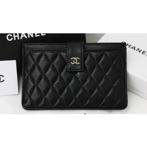 (국내배송) 샤넬 클래식 램스킨 카드홀더 파우치 장지갑