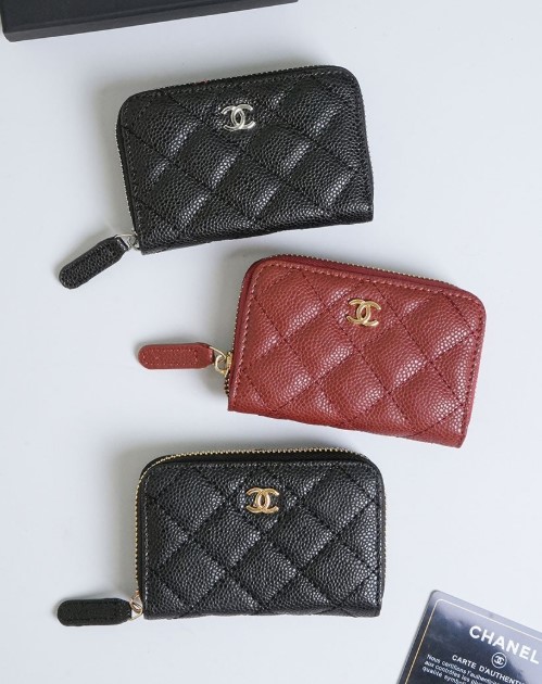 (국내배송) 샤넬 캐비어 클래식 지퍼 코인 퍼스