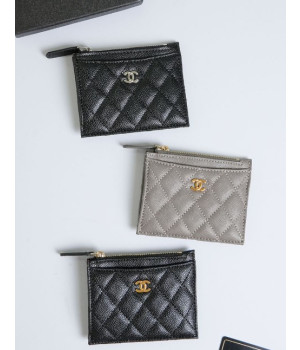 (국내배송) 샤넬 캐비어 클래식 지퍼 카드 케이스