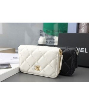 (국내배송) 샤넬 클래식 지퍼 램스킨 카드지갑