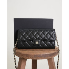 (국내배송) 샤넬 캐비어 클래식 체인 플랩 장지갑