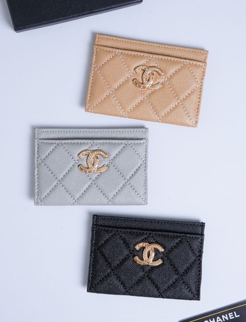 (국내배송) 샤넬 케비어 그레인드 카드 케이스