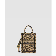 디올 북토트 미니 크로스백 베이지 멀티컬러 미짜 자수 S5555