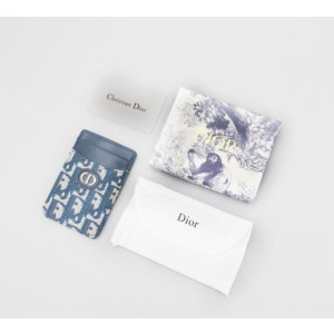 (국내배송) 디올 30 몽테인 디올 오블리크 자카드 세이지 카드 홀더 블루