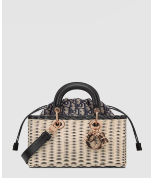 디올 레이디 디조이 백 내추럴 라탄 M0540