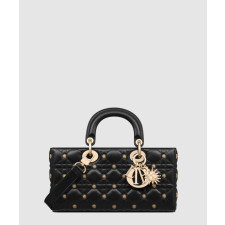 디올 미디움 레이디 디조이 백 블랙 골드 피니쉬 썬 스터드 M0540