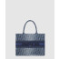 디올 북 토트백 미디움 블루 오블리크 M1296