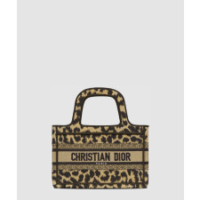 디올 미니 북토트백 베이지 멀티컬러 미짜 자수 S5475