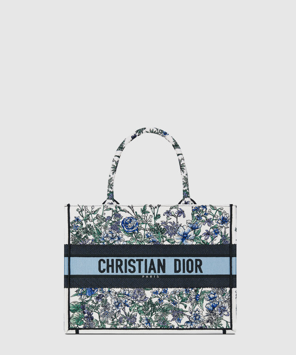디올 북 토트백 미디움 플라워 M1296