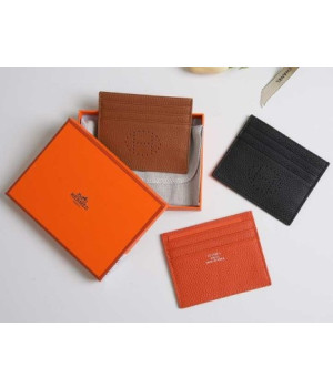 (국내배송) 에르메스 H 펀칭 로고 카드 지갑