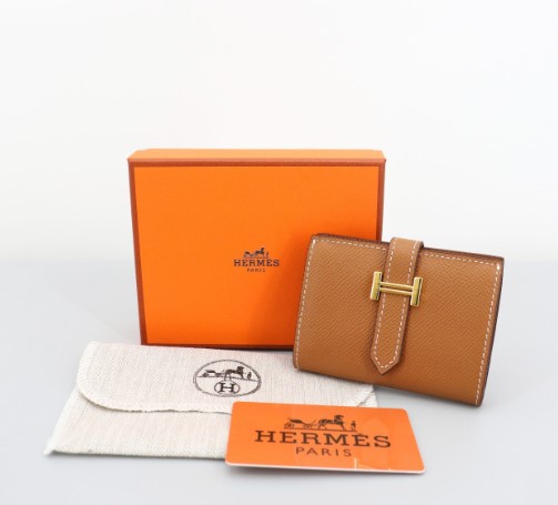 (국내배송) 에르메스 베안 미니 카드 지갑 브라운