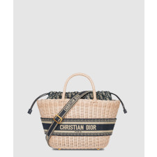 디올 모자 바스켓 백 내추럴 라탄 M1328