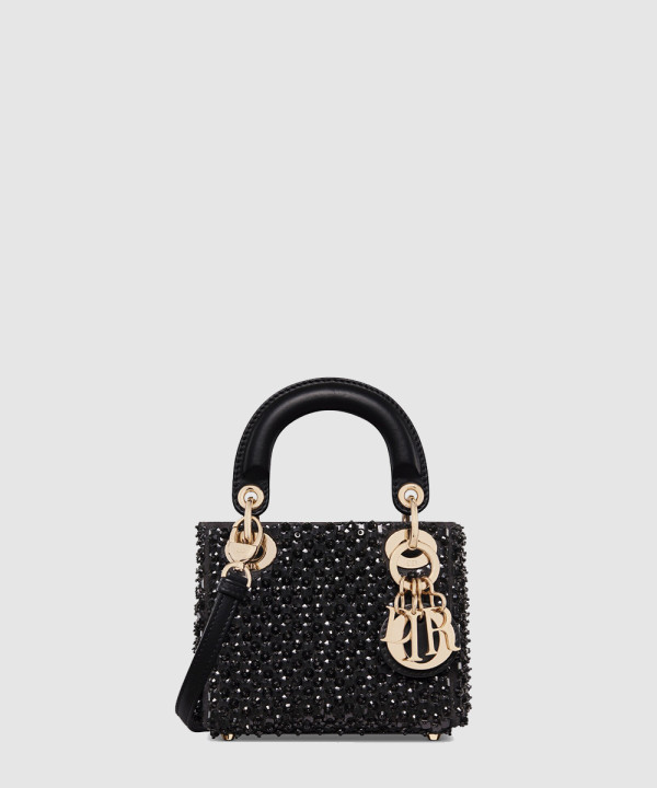 디올 레이디백 마이크로 크리스탈 새틴 S0856