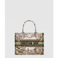 디올 미디움 북 토트백 에크루 멀티컬러 4 쎄종 어텀 쏠레이 M1296