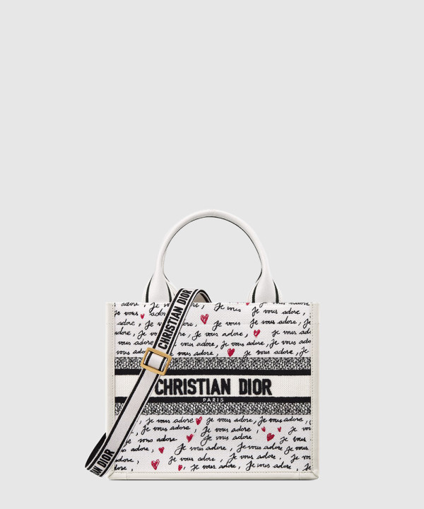 디올 아모르 스몰 북토트백 화이트 M1325
