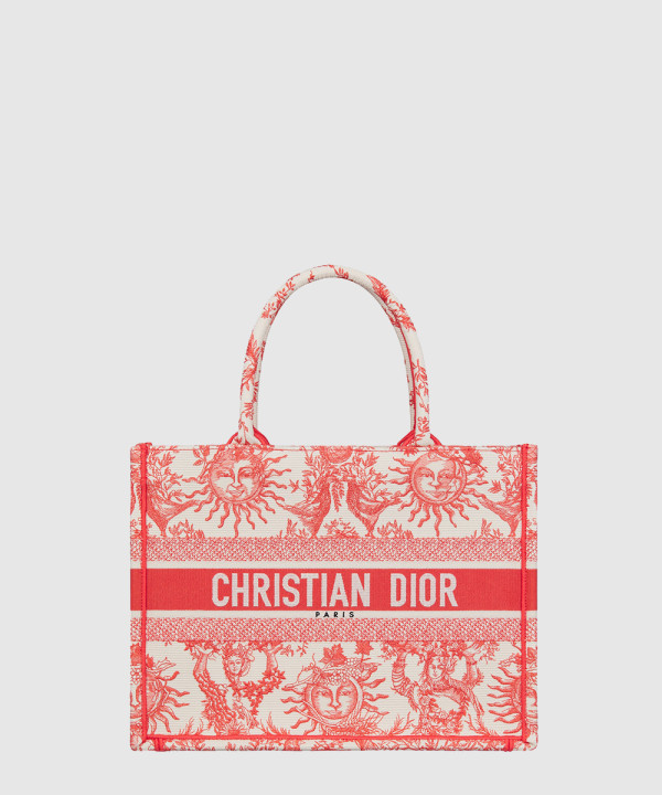 디올 미디움 북 토트백 코랄 리비에라 M1296