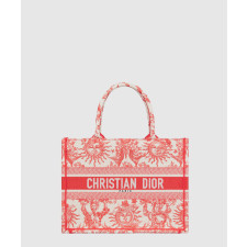 디올 미디움 북 토트백 코랄 리비에라 M1296