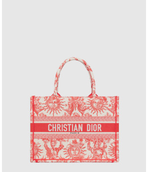 디올 미디움 북 토트백 코랄 리비에라 M1296