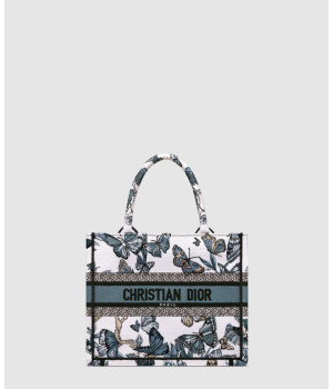 디올 북토트백 스몰 화이트 파스텔 미드나잇 블루 멕시코 M1265