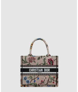 디올 북토트백 스몰 멀티컬러 라피아 자수 디올 쁘띠 플레르 M1265