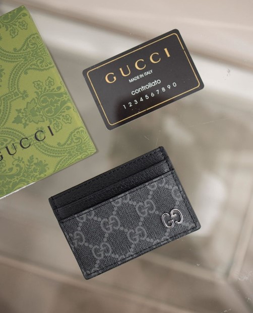 (국내배송) 구찌 카드 케이스 GG 디테일 블랙 슈프림