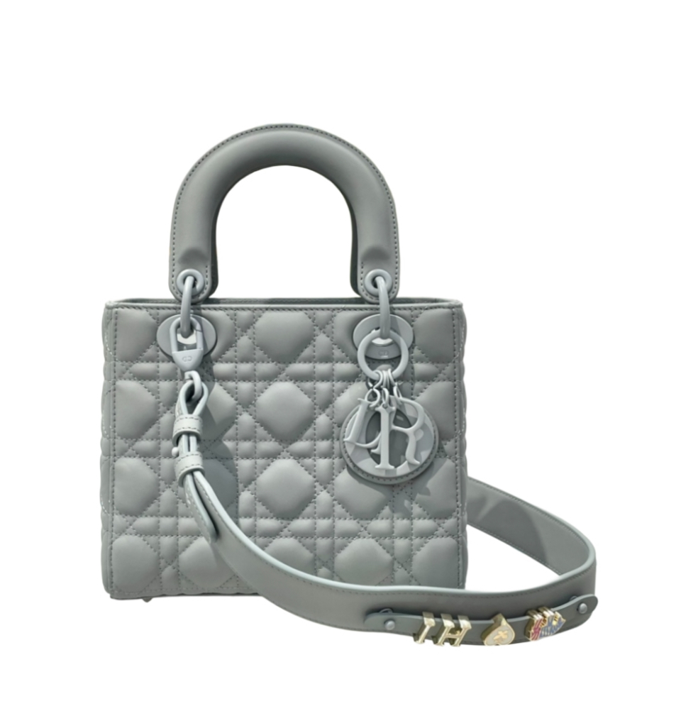 디올 레이디 디올 ABC 스몰 백 (울트라 매쉬 그레이/까나쥬/램스킨)
