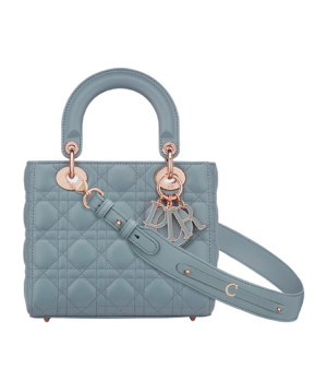 디올 레이디 디올 ABC 스몰 백 컬러 팬던트 (블루/까나쥬/램스킨)