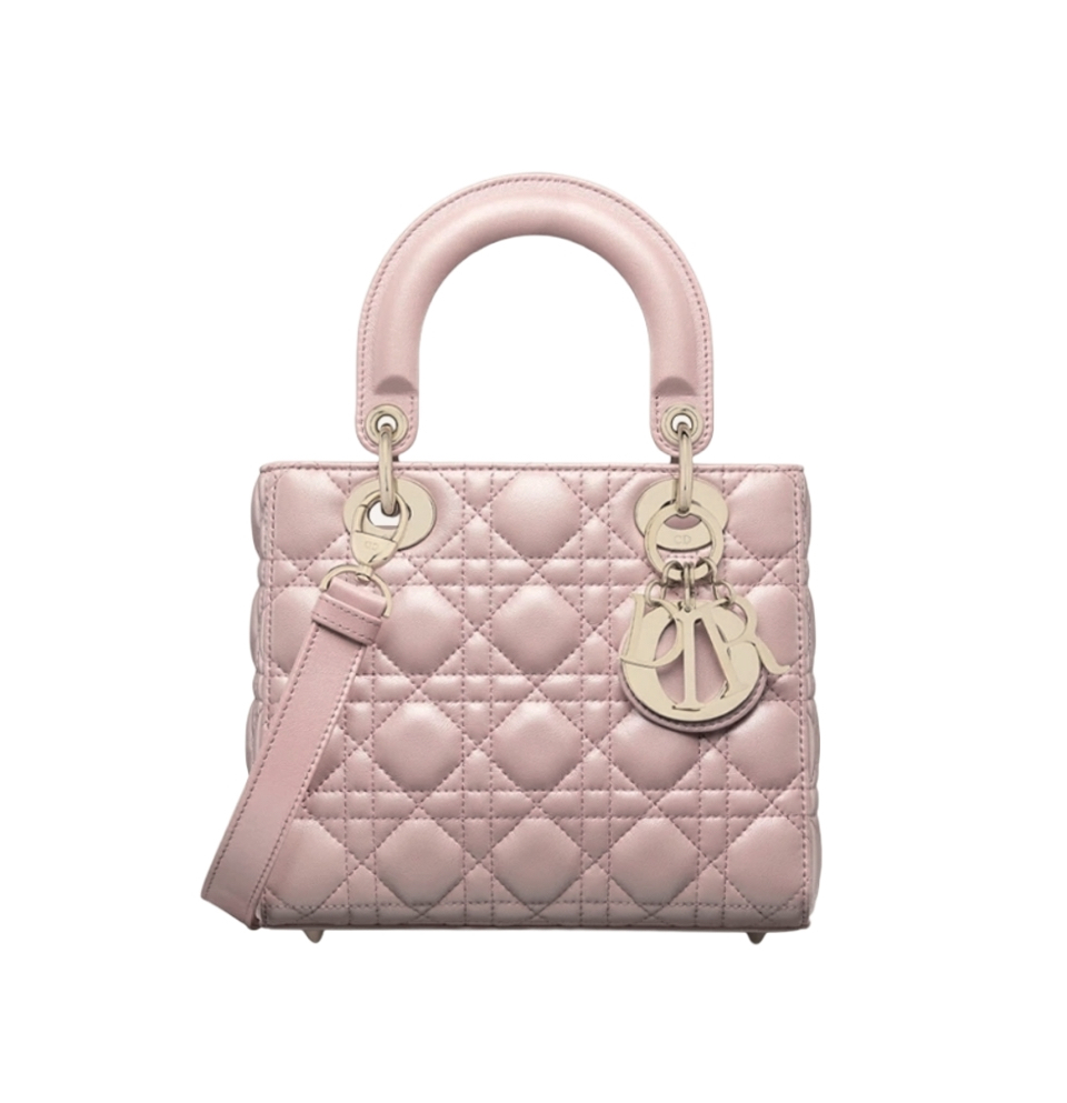 디올 레이디 디올 ABC 스몰 백 (페일 핑크 펄/까나쥬/램스킨)