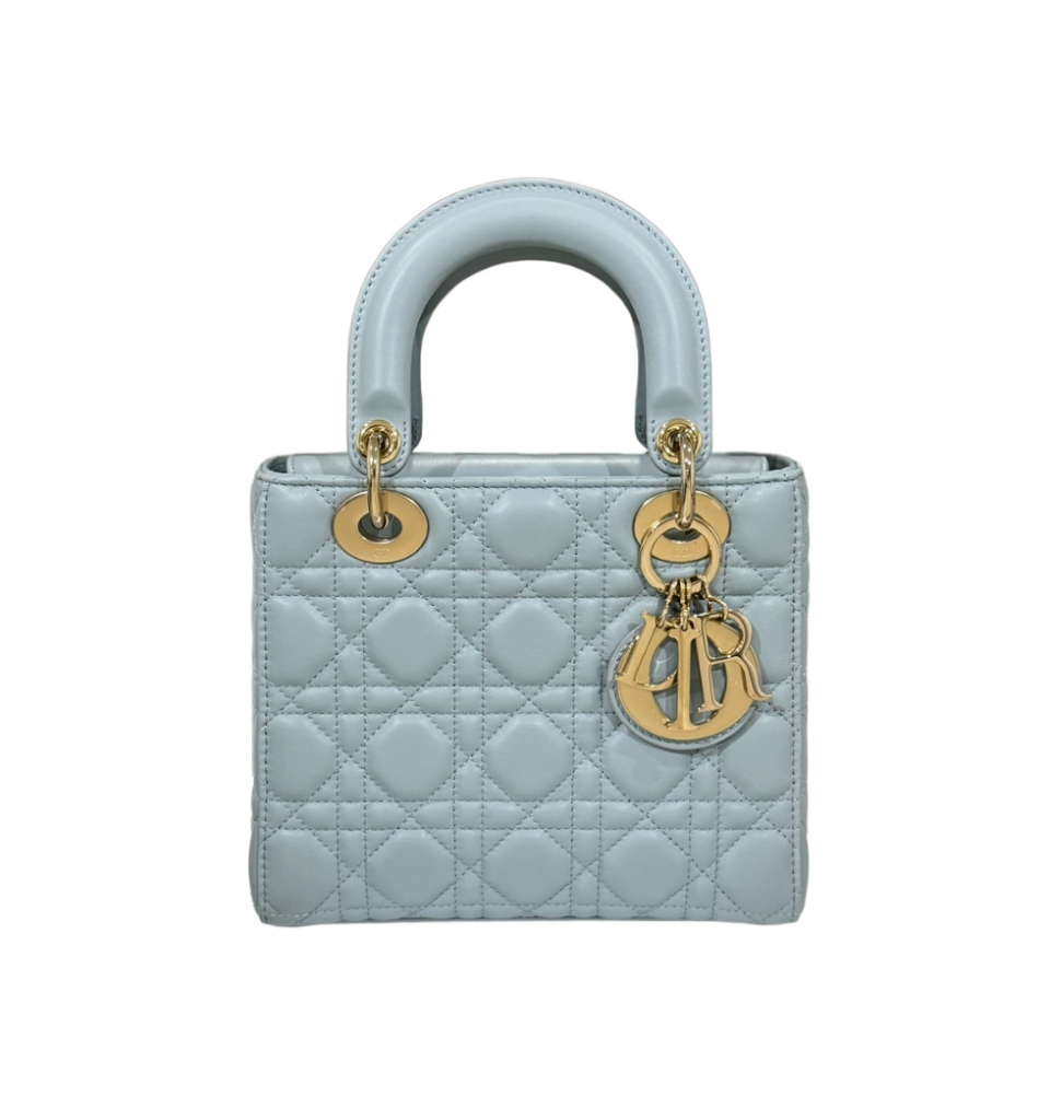 디올 레이디 디올 ABC 스몰 백 (페일 블루/까나쥬/램스킨)