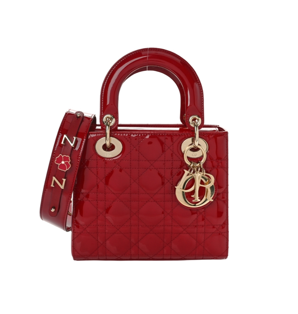 디올 레이디 디올 ABC 스몰 백 (레드/까나쥬/페이던트)