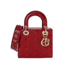 디올 레이디 디올 ABC 스몰 백 (레드/까나쥬/페이던트)
