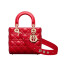 디올 레이디 디올 ABC 스몰 백 (레드/까나쥬/램스킨)