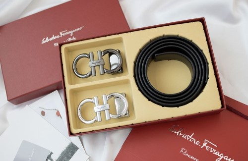 (국내배송) 페레가모 간치니 투버클 벨트