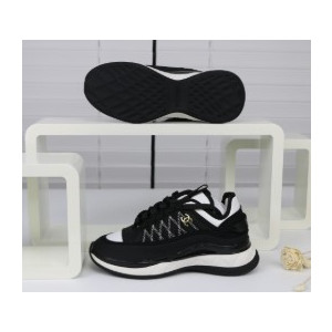 (국내배송) 샤넬 믹스드파이버 한정판 스니커즈 블랙 금장CC