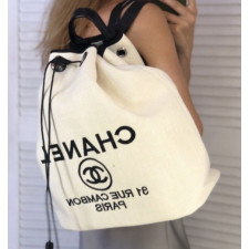 (국내배송) 샤넬 Chanel Deauville Leather Trimmed Raffia Backpack