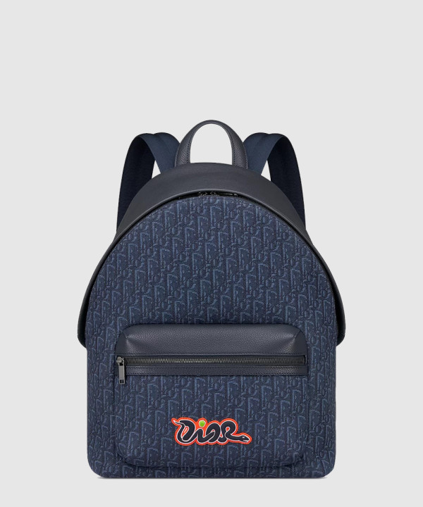 디올 라이더 2.0 디올 앤 KAWS 지퍼 백팩 1ESBA