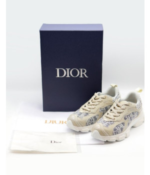 (국내배송) 디올 바이브 샴브레이 오블리크 레더 스웨이드 스니커즈 블루