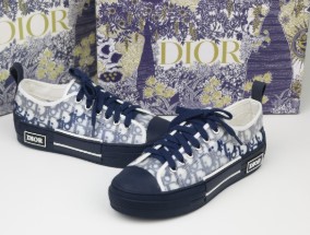 (국내배송) 디올 B23 로우탑 블루 오블리크 스니커즈