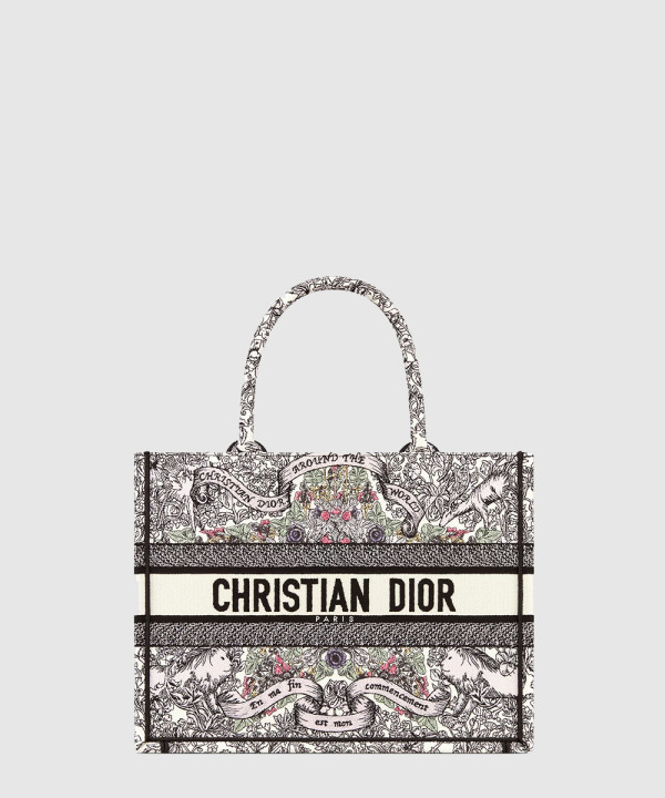 디올 북 토트백 미디움 멀티컬러 M1296