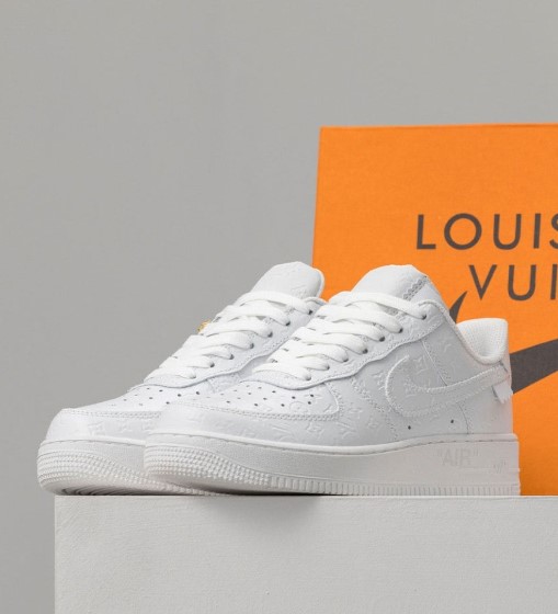 (국내배송) 루이비통 나이키 에어포스 1 로 바이 버질 아블로 화이트