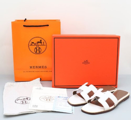 (국내배송) 에르메스 H 오란 샌들 (화이트)